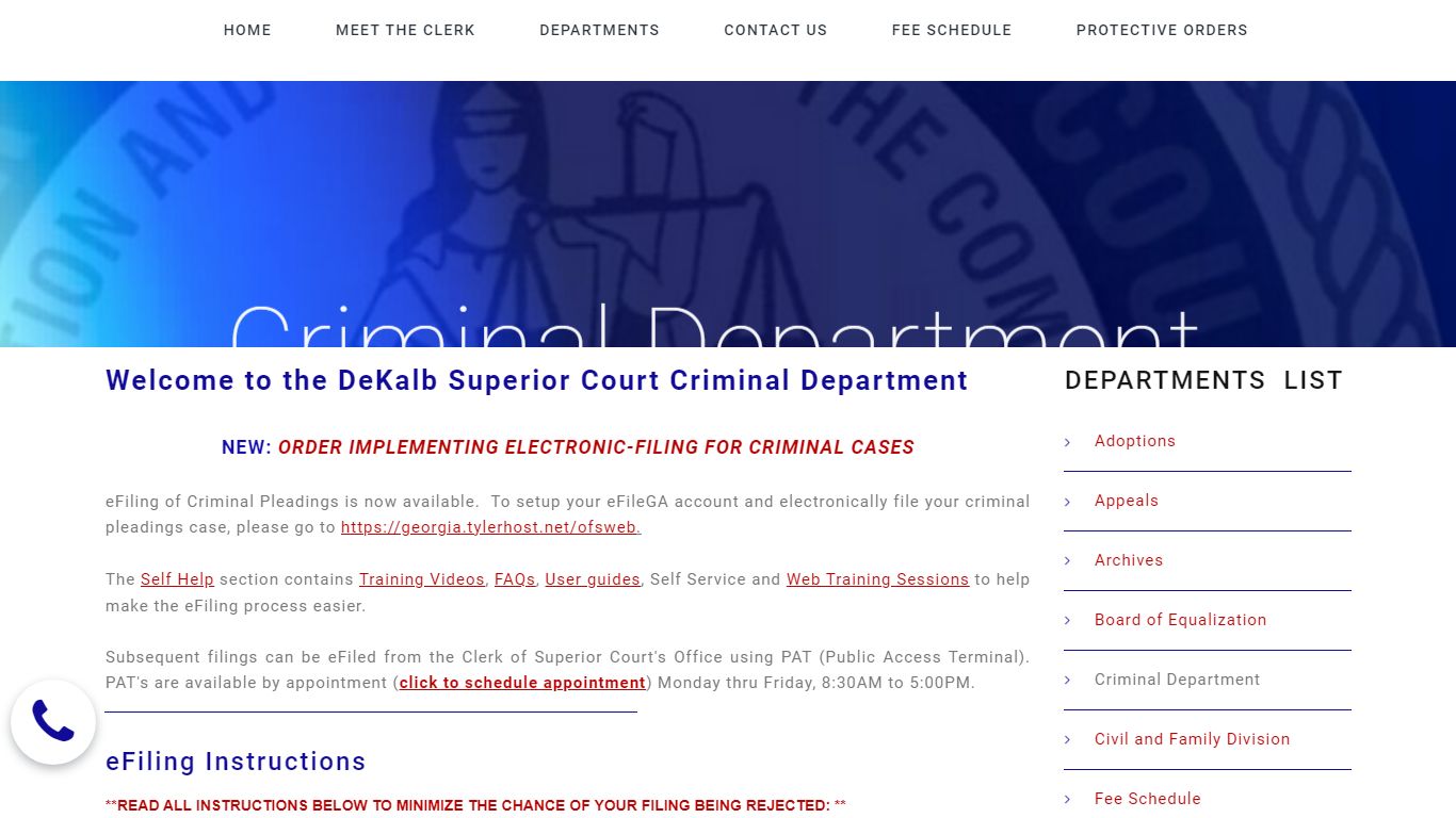 Criminal Department | DeKalb County Clerk of Superior Court